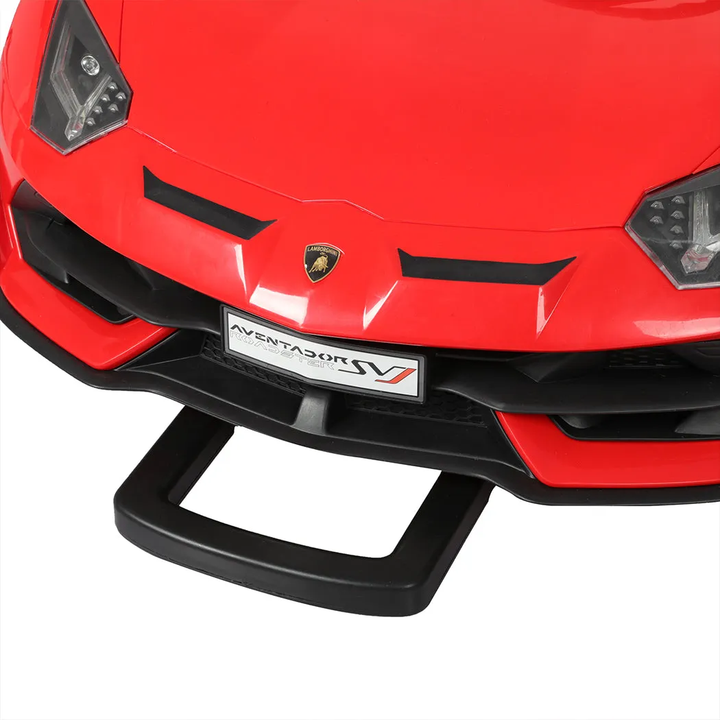 Kids Ride On Car Lamborghini SVJ Licensed Electric Dual Motor Toy Remote Control - Red