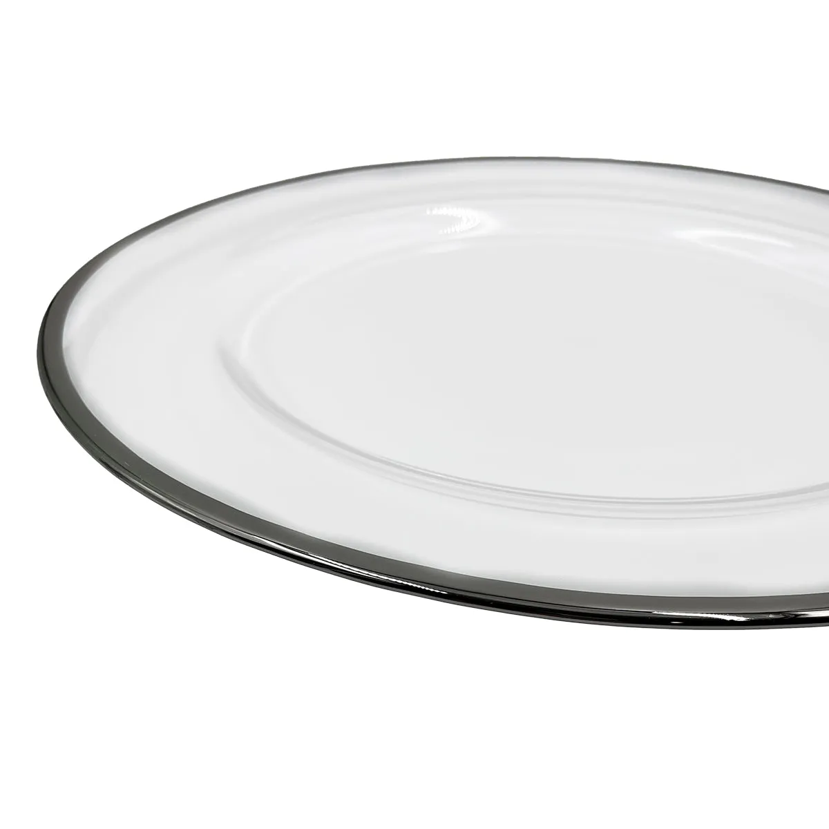 Klasik - Glass Charger Plate in Silver (Item # 0241)