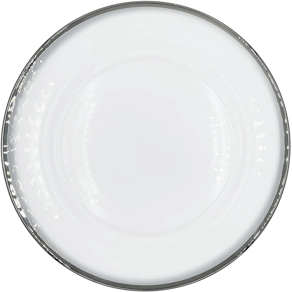 Klasik - Glass Charger Plate in Silver (Item # 0241)