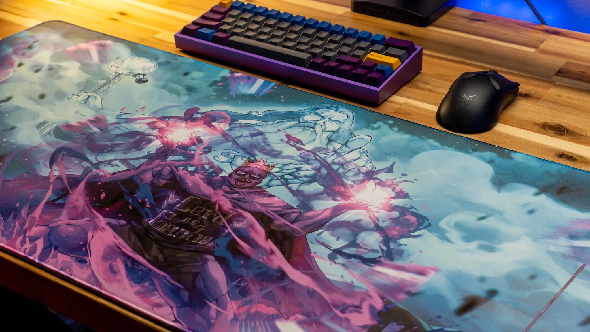 Lacari "The Lord of Gacha" Content Creator Collaboration Gaming XL Gaming Mouse Pad Deskmat