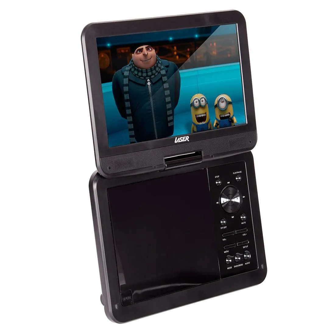 Laser 10" Portable DVD - PT-10B /180 Degree Swivel Monitor