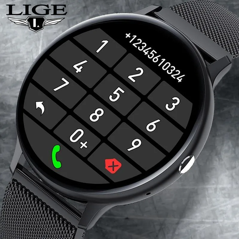 LIGE Bluetooth Call Watch Heart Rate Sports Fitness Tracker Watch