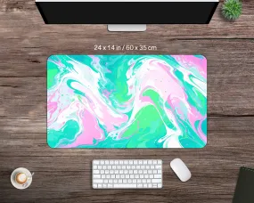 Liquid Pastel Deskmat - Neon Pastel Mousepad - Versatile Desk Mat - High-quality, Multipurpose, Perfect for Home/Office - Gaming Desk Mat