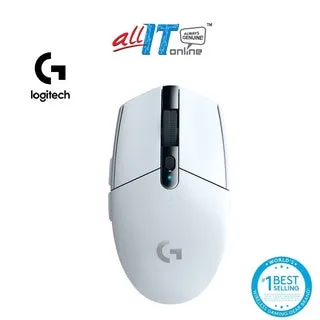 Logitech G304 Lightspeed Wireless Gaming Mouse | HERO Sensor | 12000 DPI | Lightweight | 6 Programmable Buttons | 1 MS Report Rate - Black / White