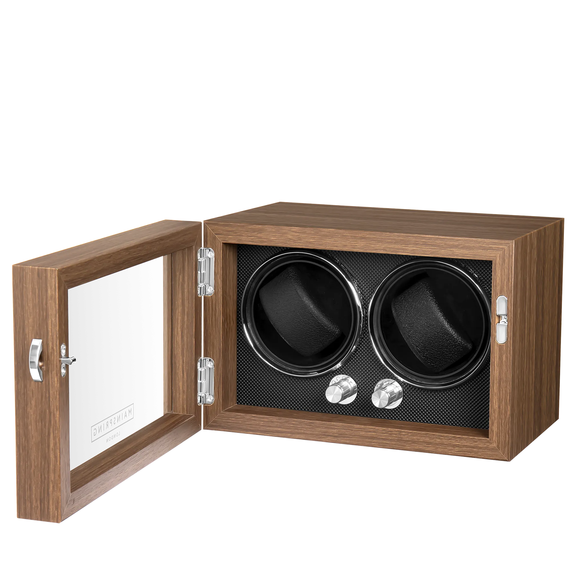 Mainspring Mahogany Oxford Guardian 2 Slot Watch Winder MS-WIN-OXF2-01