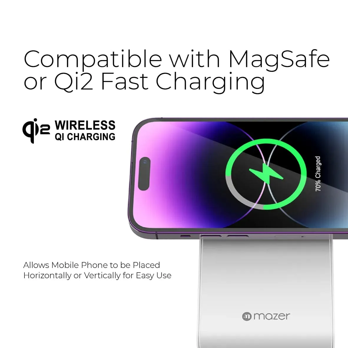 Mazer MagStand ONE | 3-in-1 Wireless Magnetic Charging Stand