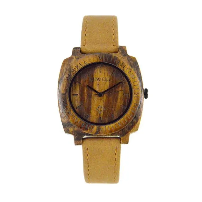 Men's Natural Wooden Wristwatch Wood Quartz Watch    Box