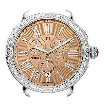 Michele Serein Diamond Metallic Rose Gold Dial Head