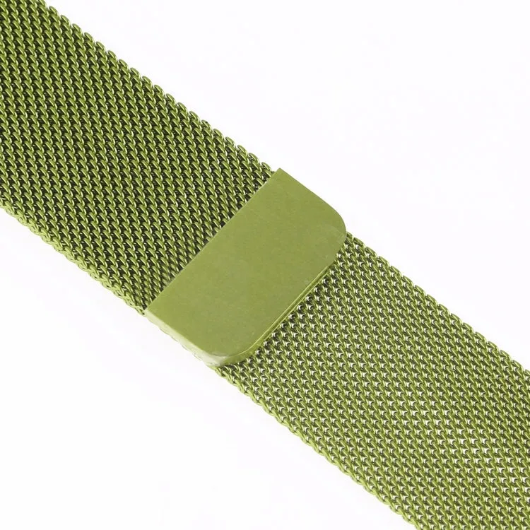 Milanese Loop Magnetic Stainless Steel Watch Band for Apple Watch Series 10 42mm / 9&8&7 41mm / SE 3&SE 2&6&SE&5&4 40mm / 3&2&1 38mm(Army Green)