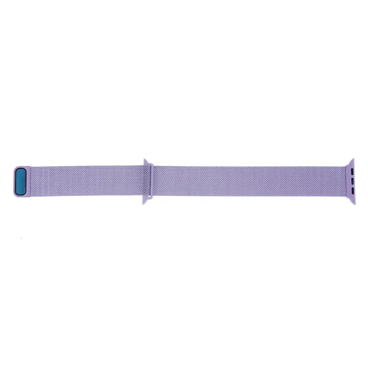 Milanese Loop Magnetic Stainless Steel Watch Band for Apple Watch Series 7 41mm / 6 & SE & 5 & 4 40mm / 3 & 2 & 1 38mm(Light Purple)