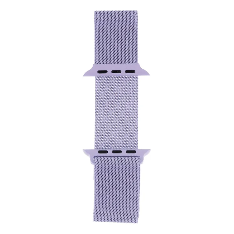 Milanese Loop Magnetic Stainless Steel Watch Band for Apple Watch Series 7 41mm / 6 & SE & 5 & 4 40mm / 3 & 2 & 1 38mm(Light Purple)