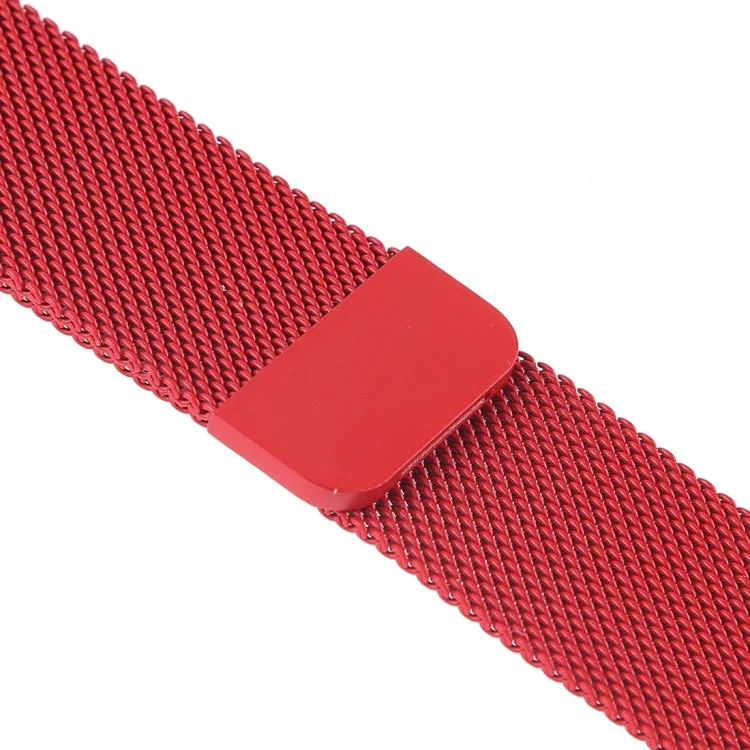 Milanese Loop Magnetic Stainless Steel Watch Band for Apple Watch Series 7 41mm / 6 & SE & 5 & 4 40mm / 3 & 2 & 1 38mm(Red)