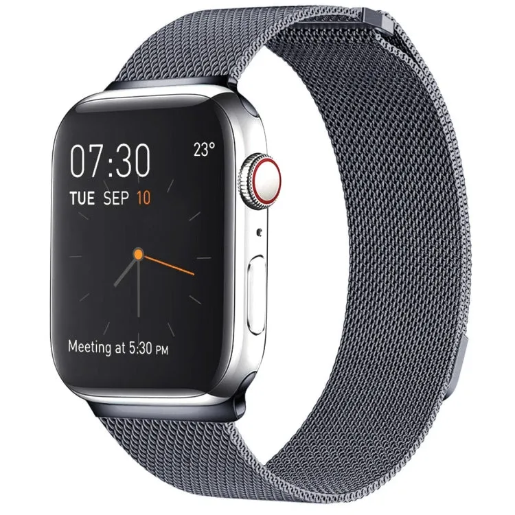 Milanese Loop Magnetic Stainless Steel Watch Band for Apple Watch Ultra 49mm&Watch Ultra 2 49mm / Series 10 46mm / 9&8&7 45mm / SE 3&SE 2&6&SE&5&4 44mm / 3&2&1 42mm(Dark Gray)