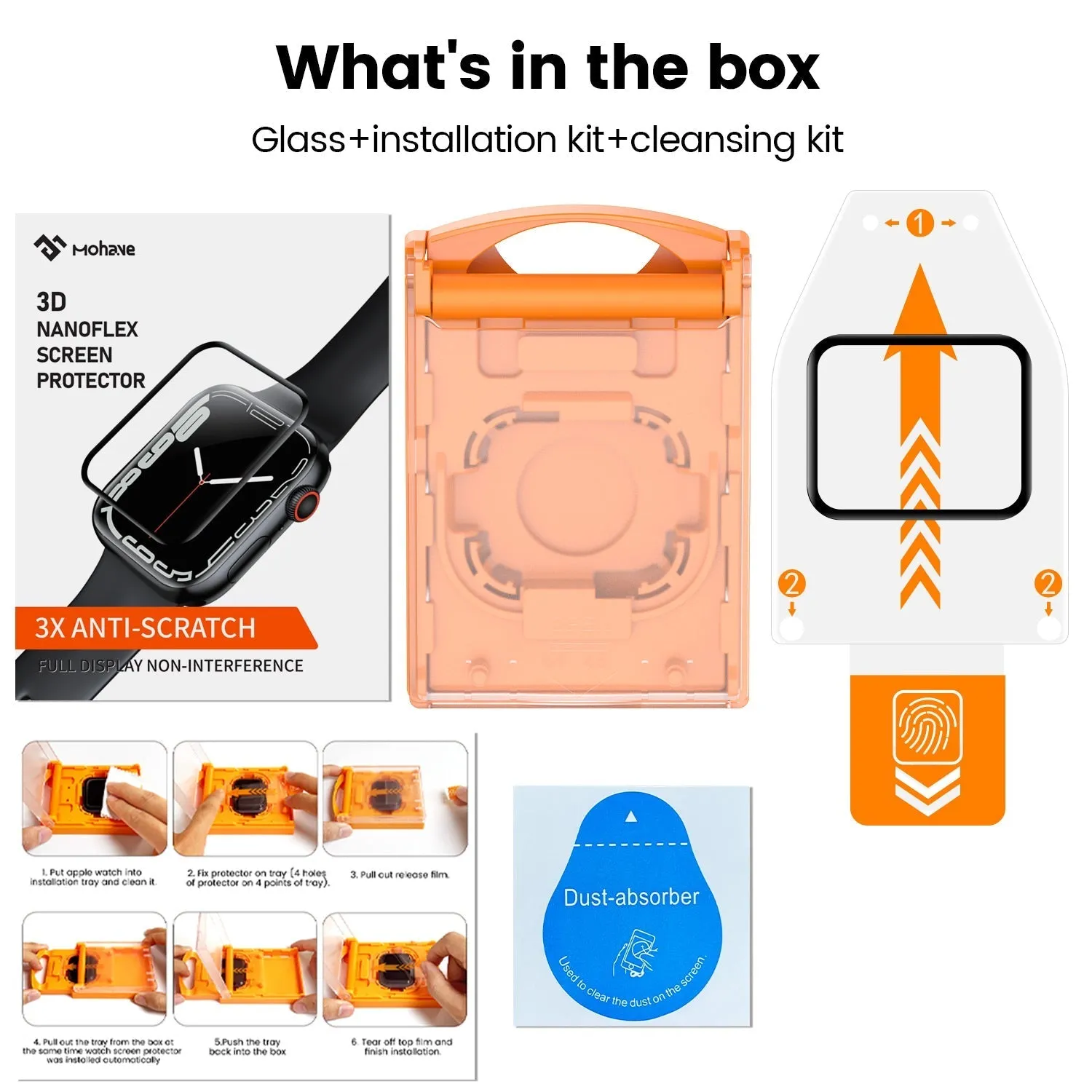 Mohave Screen Protector & Auto Alignment Tray for Apple Watch Series 8