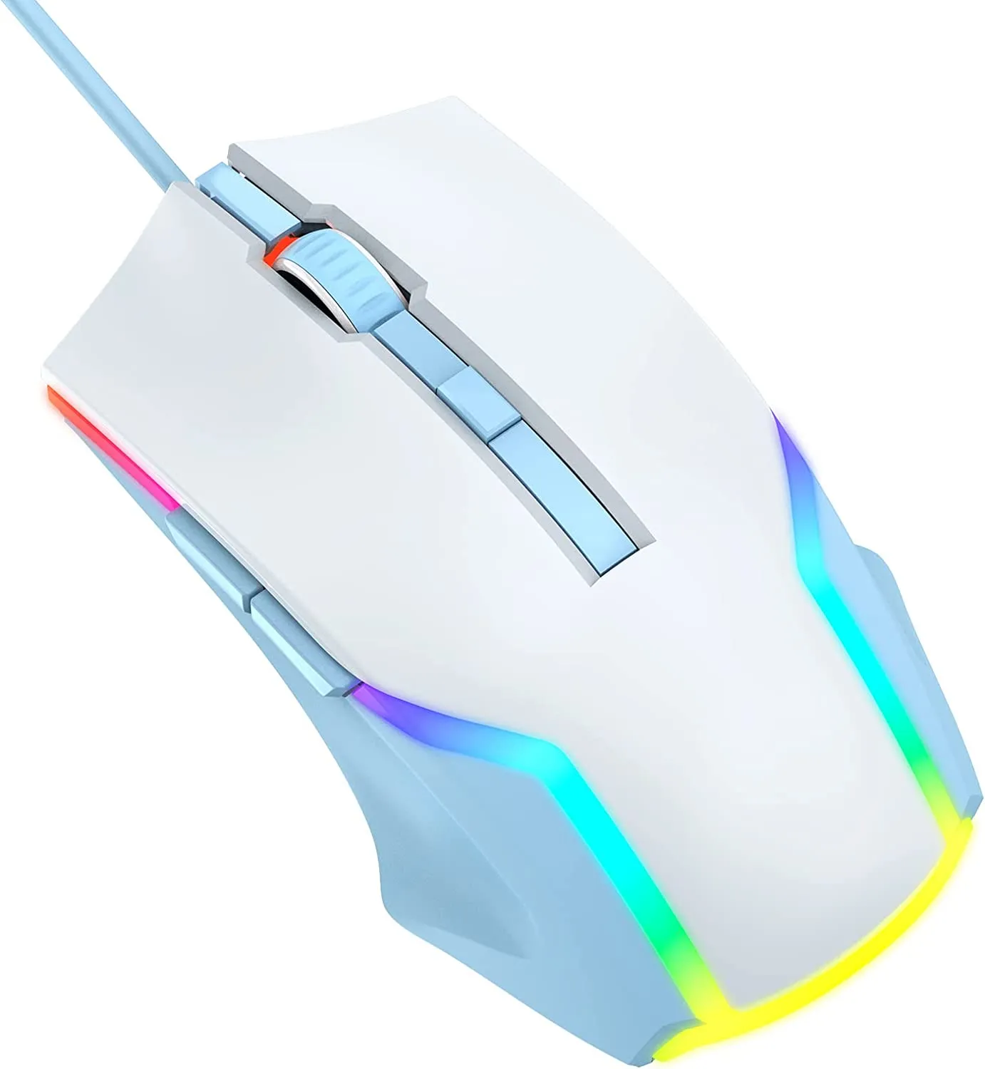 Mpow Wired Gaming PC354 Mouse with 7 RGB Backlit Modes, Wired Mouse for Gaming [8000 Adjustable DPI]