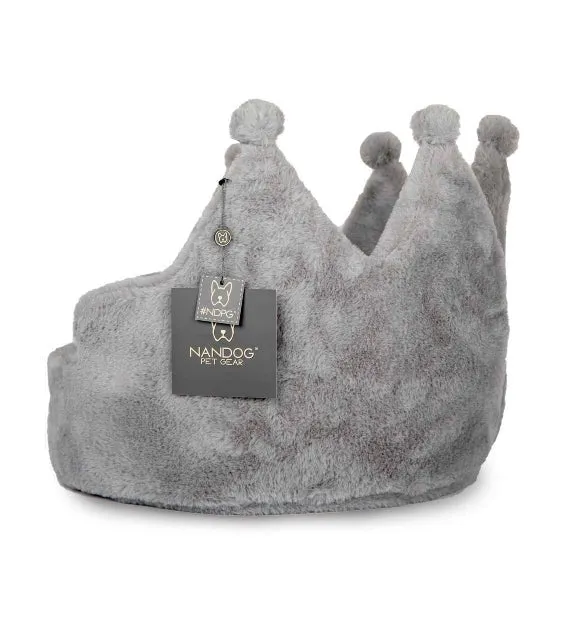 Nandog Pet Gear Cloud Crown Bed (Grey) for Dogs and Cats