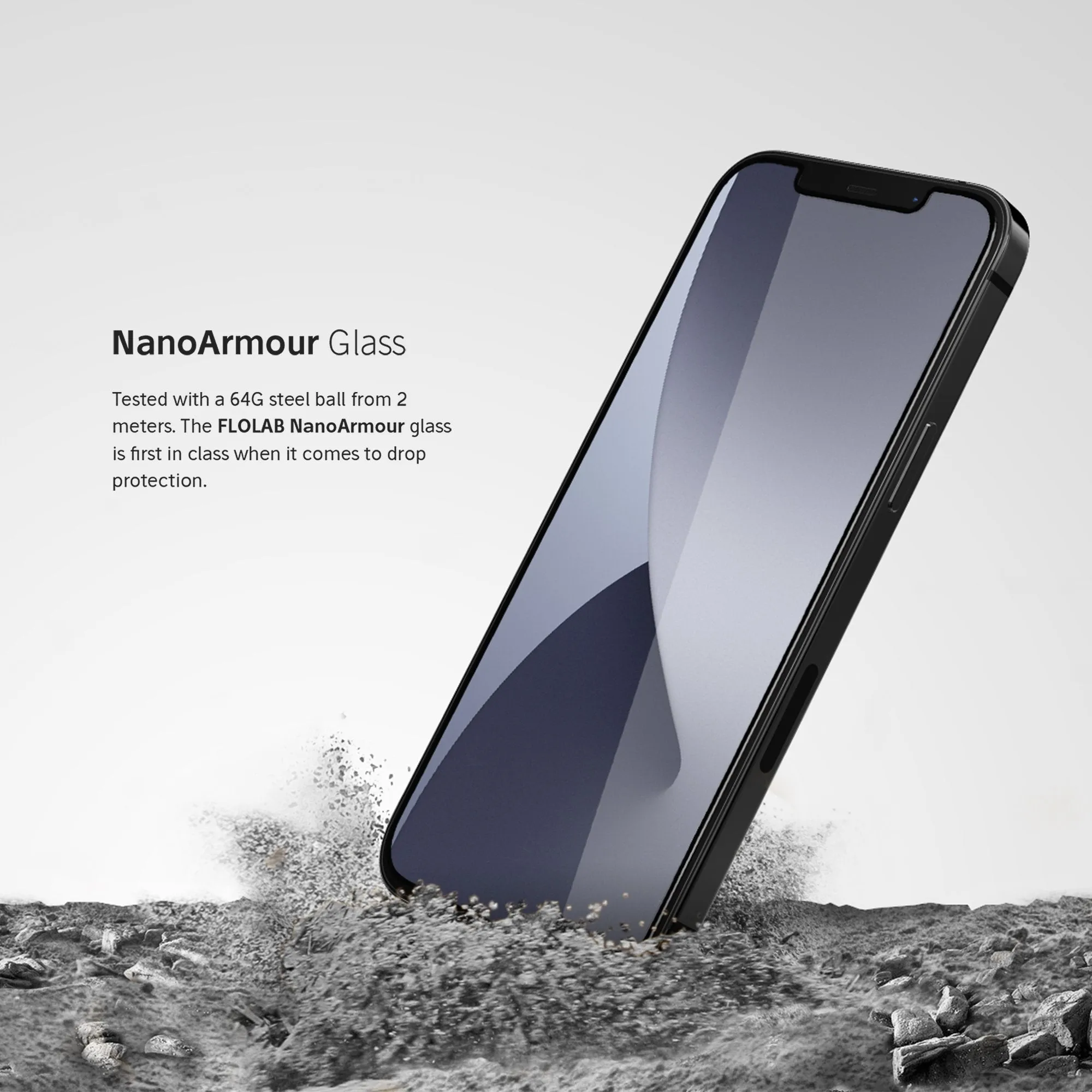 NanoArmour Screen Protector iPhone 12 Pro Antimicrobial Edge-to-Edge