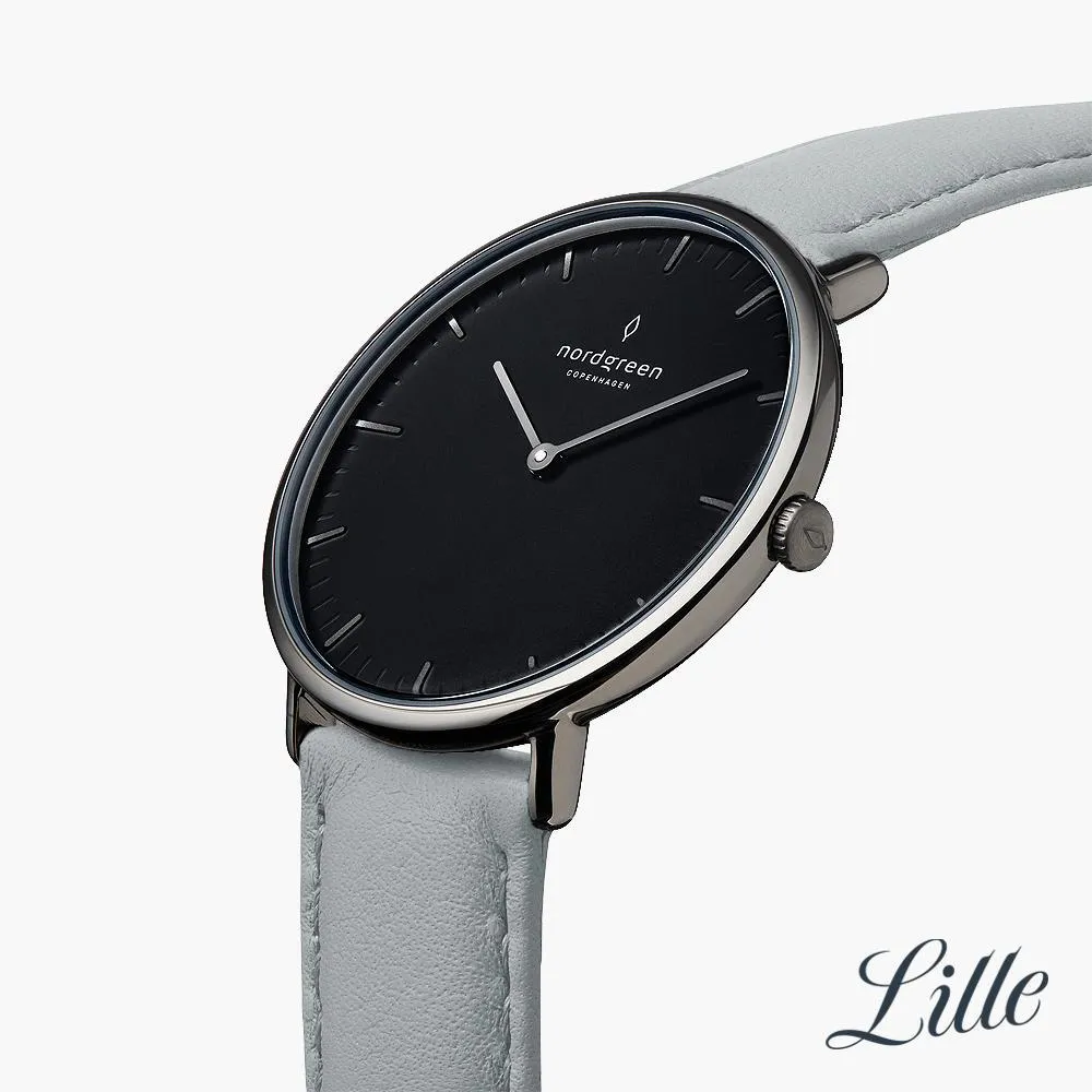 Native | Black Dial - Dove Grey Vegan Leather