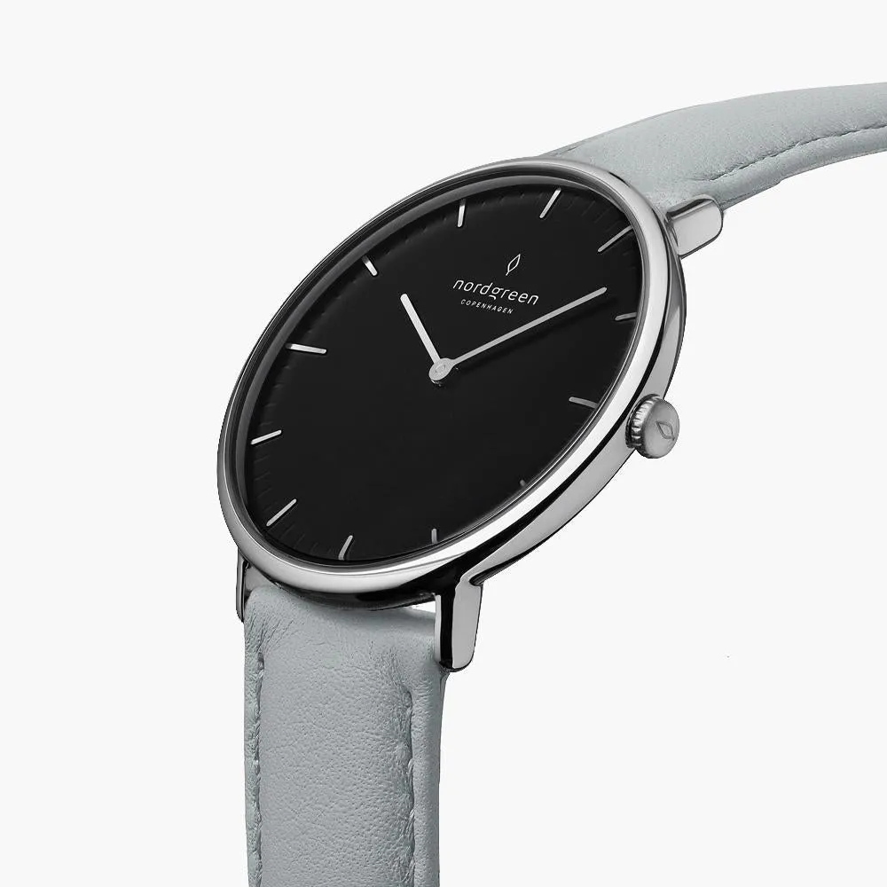 Native | Black Dial - Dove Grey Vegan Leather