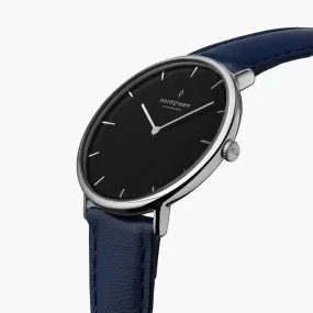 Native | Black Dial - Navy Blue Vegan Leather