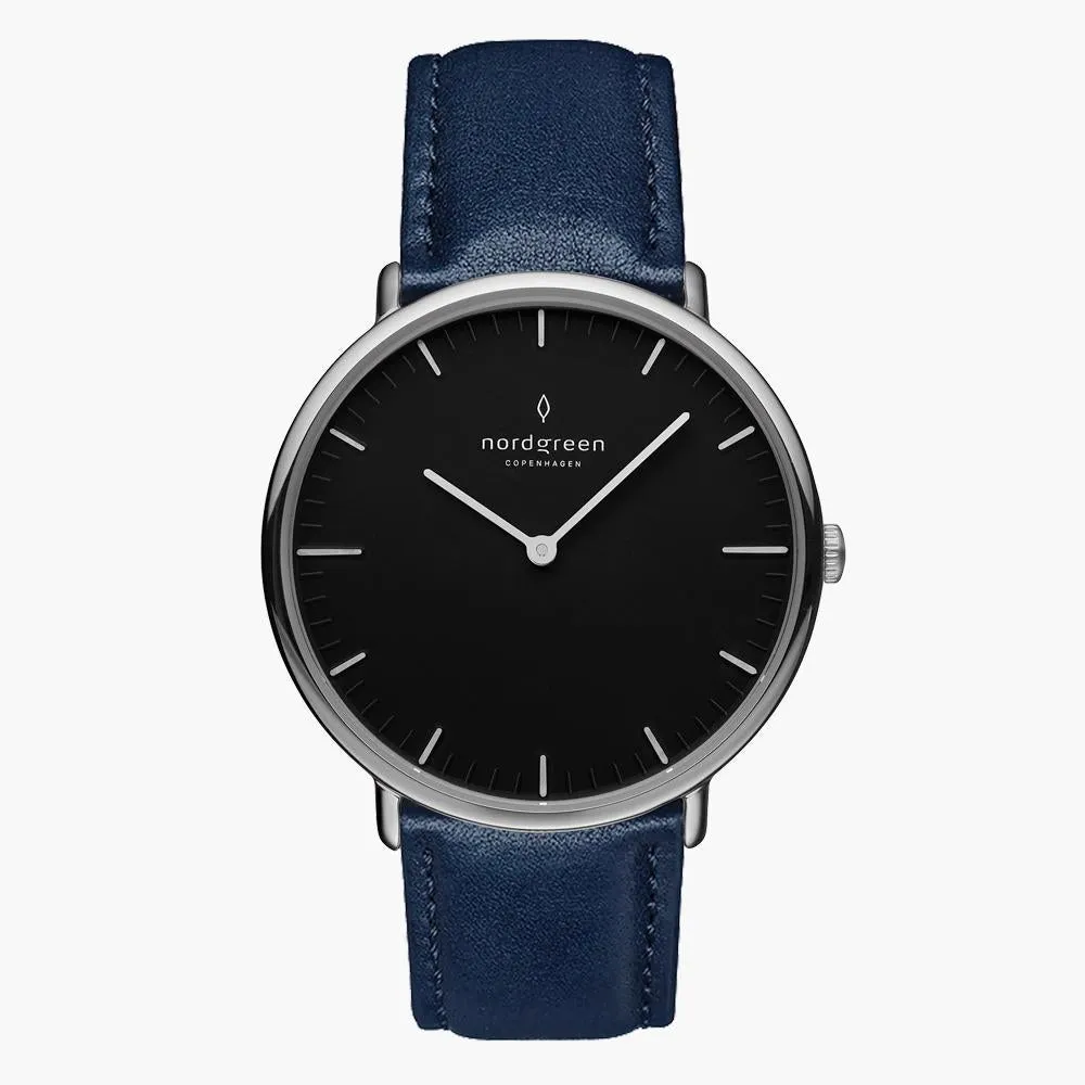 Native | Black Dial - Navy Blue Vegan Leather