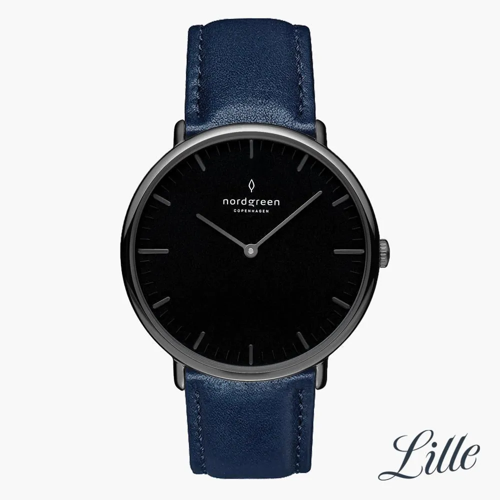 Native | Black Dial - Navy Blue Vegan Leather