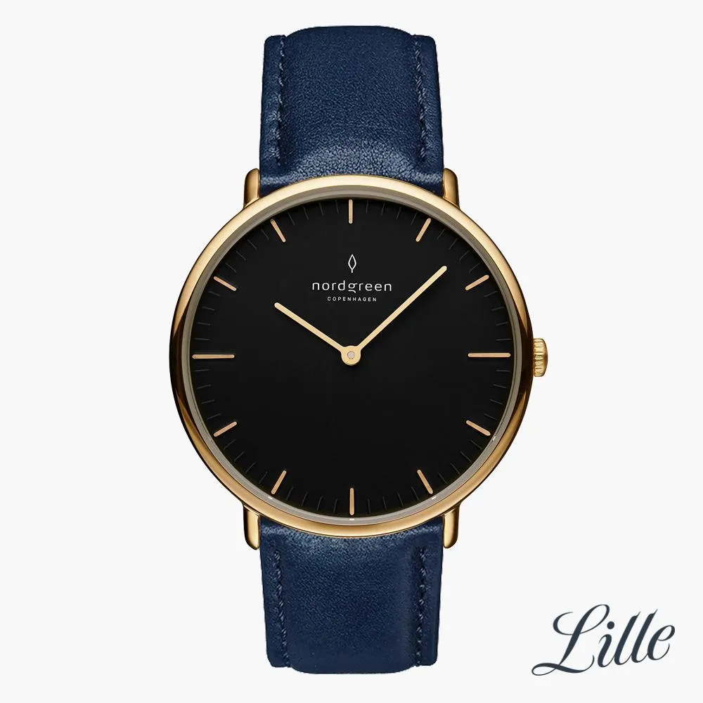 Native | Black Dial - Navy Blue Vegan Leather