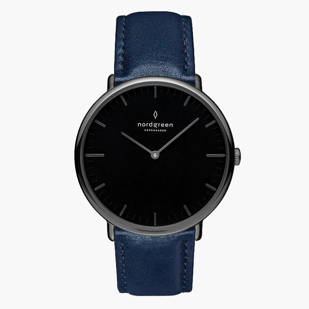 Native | Black Dial - Navy Blue Vegan Leather