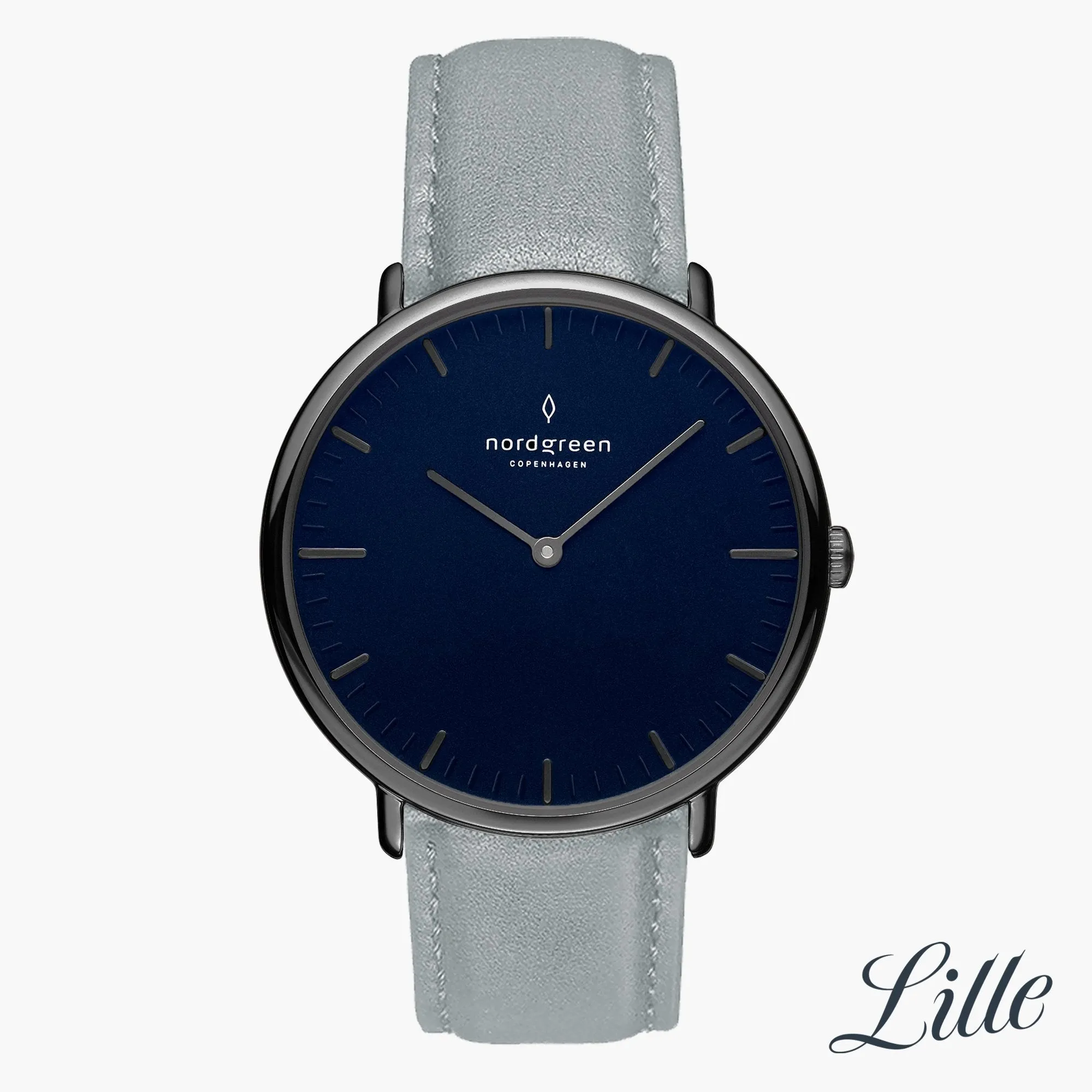 Native | Navy Dial - Dove Grey Vegan Leather