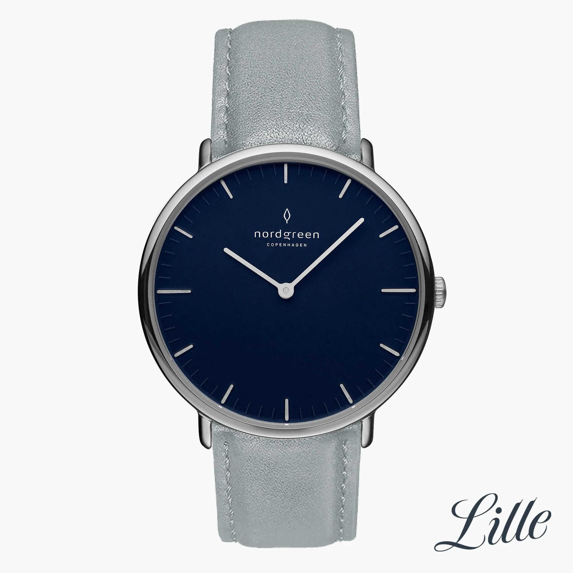 Native | Navy Dial - Dove Grey Vegan Leather