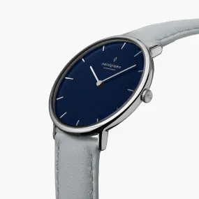 Native | Navy Dial - Dove Grey Vegan Leather