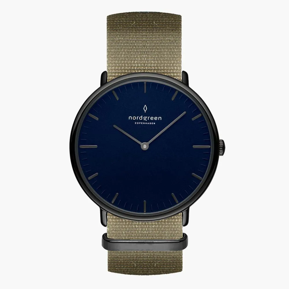 Native | Navy Dial - Olive Green Nylon