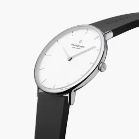 Native | White Dial - Black Rubber