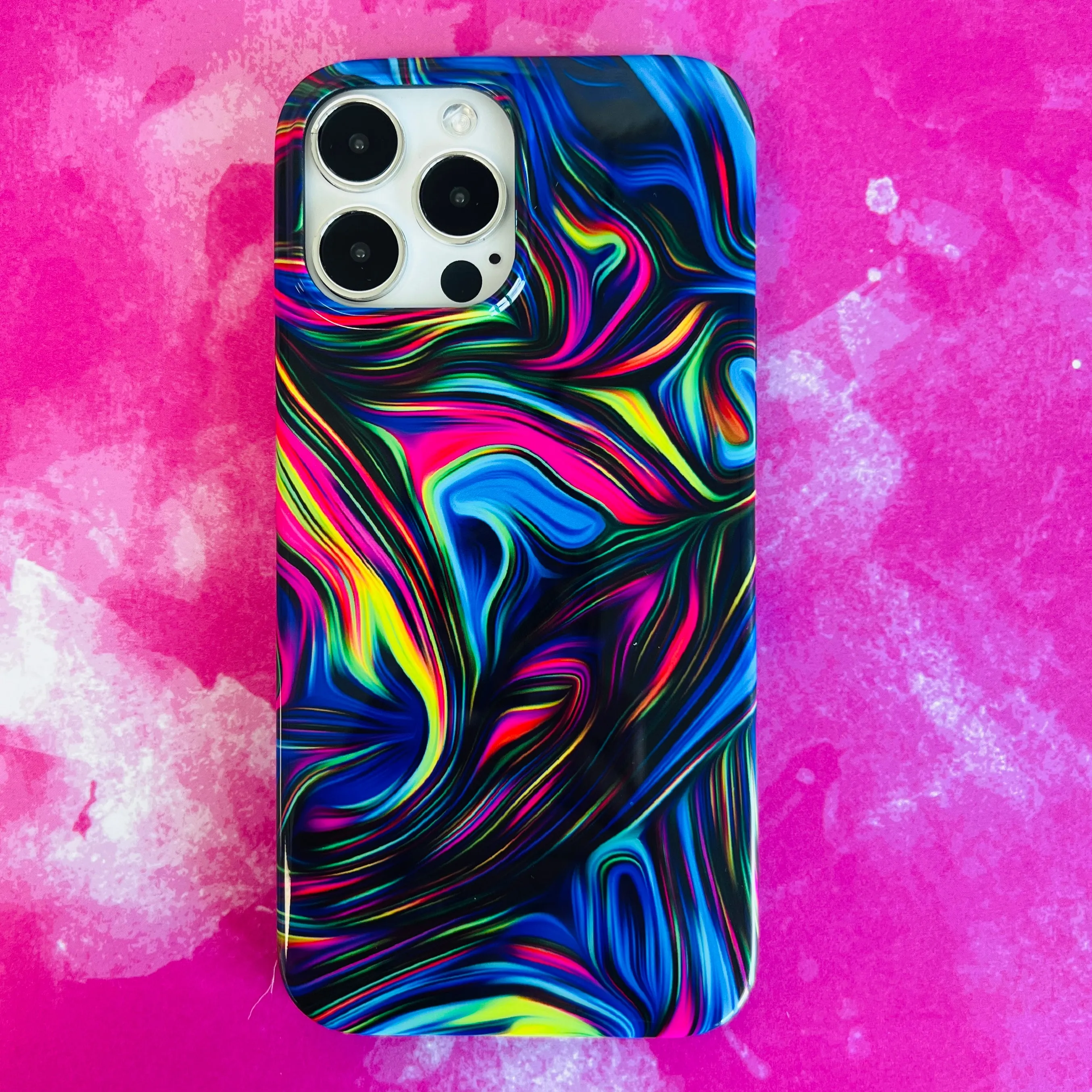 Neon Taffy Print Case For iPhone