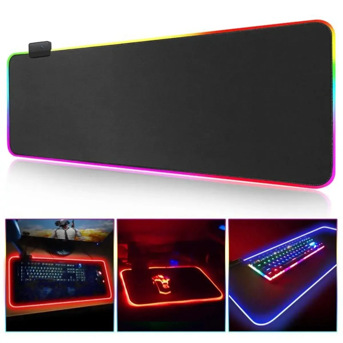 Ninja Dragons RGB Gaming 1 Touch Light Up Mouse Pad - Large Size -RGB Gaming Mouse Pad