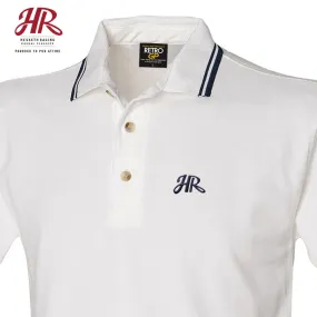 OFFICIAL Hesketh Racing Casual Classics - Double Tipped Polo - White