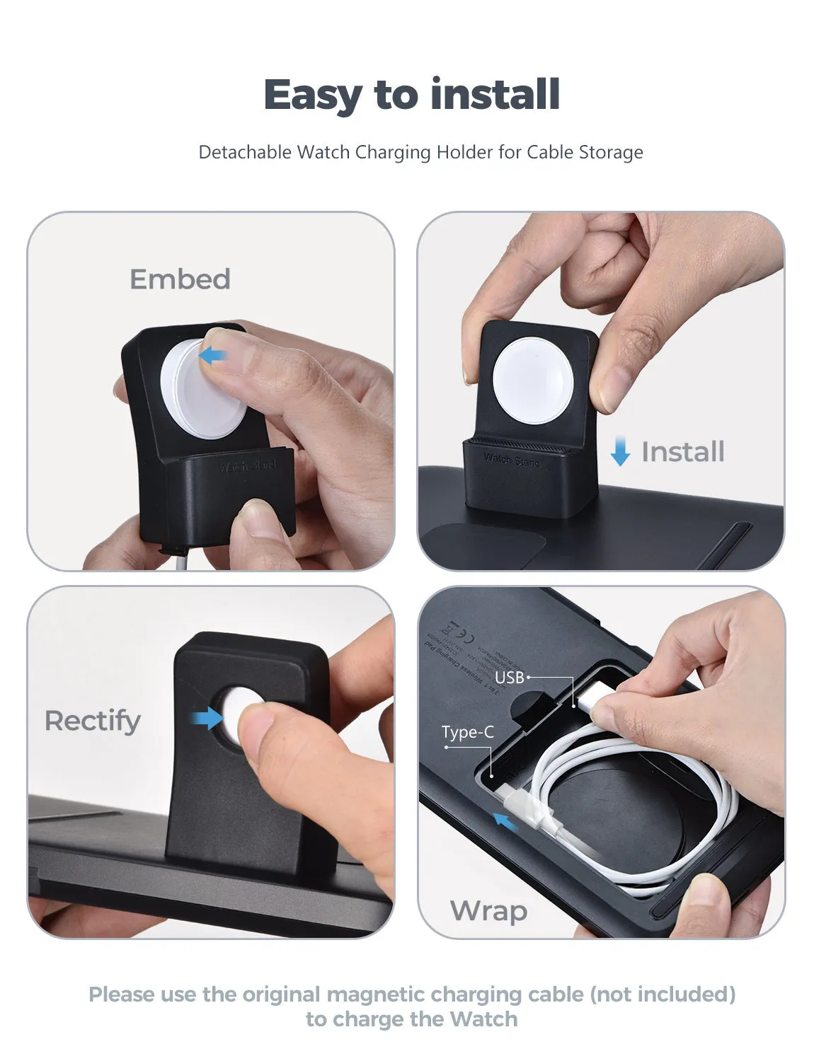 PA202ABUS 3 in 1 Wireless Charging Station (with Adapter)