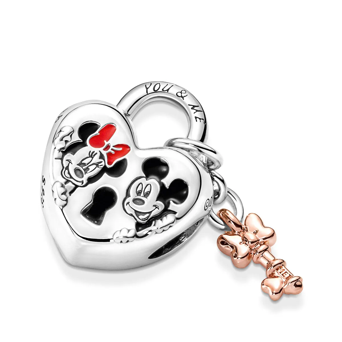 Pandora Disney Mickey Mouse & Minnie Mouse Padlock Charm