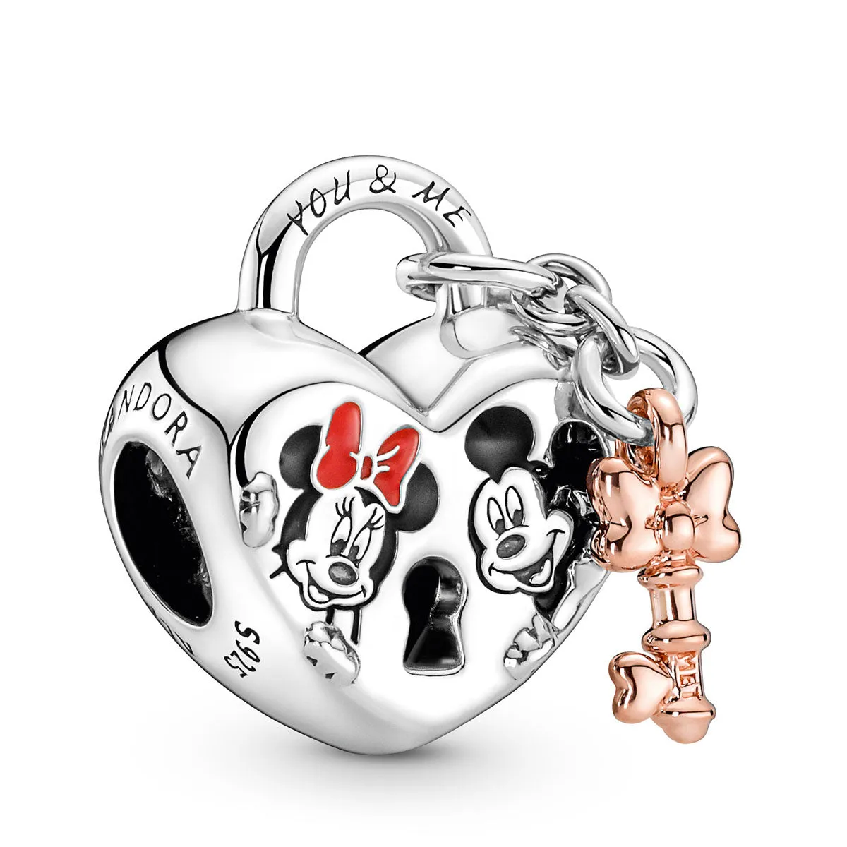 Pandora Disney Mickey Mouse & Minnie Mouse Padlock Charm