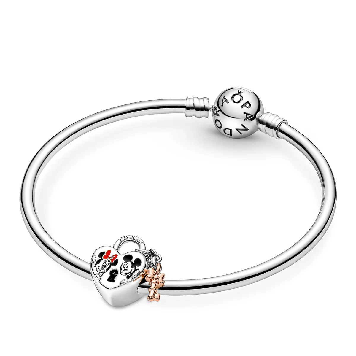 Pandora Disney Mickey Mouse & Minnie Mouse Padlock Charm