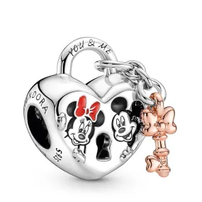 Pandora Disney Mickey Mouse & Minnie Mouse Padlock Charm