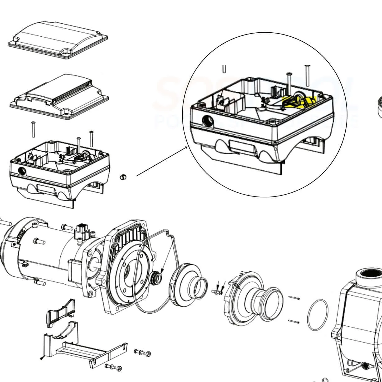 Pentair Cable Connector For IntelliFlo Pump Keyboard To Control Board | 176L1173