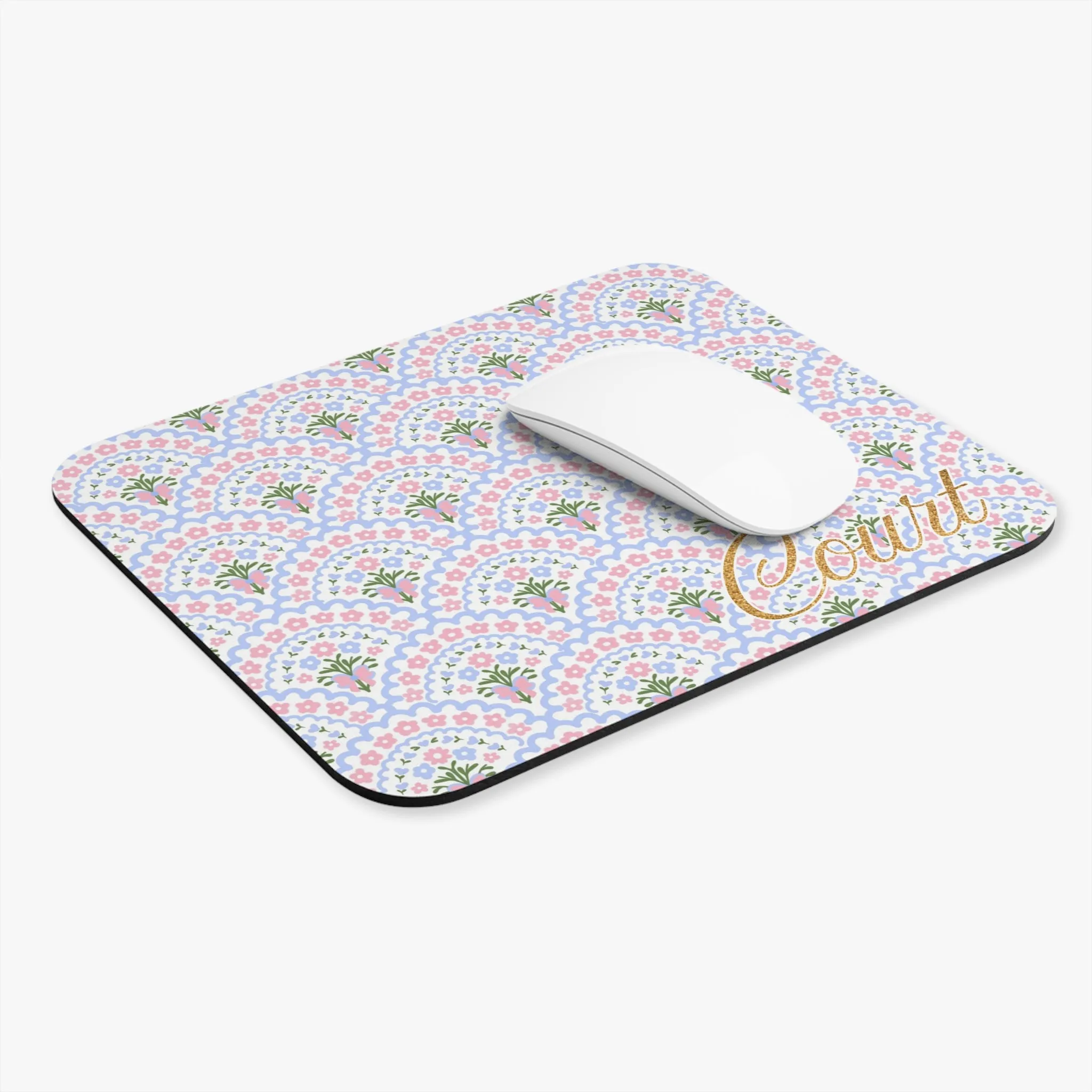 PERSONALIZED Court Non-Slip Mouse Pad | Rubber Base, Durable Cloth Cover and Stain-Resistant