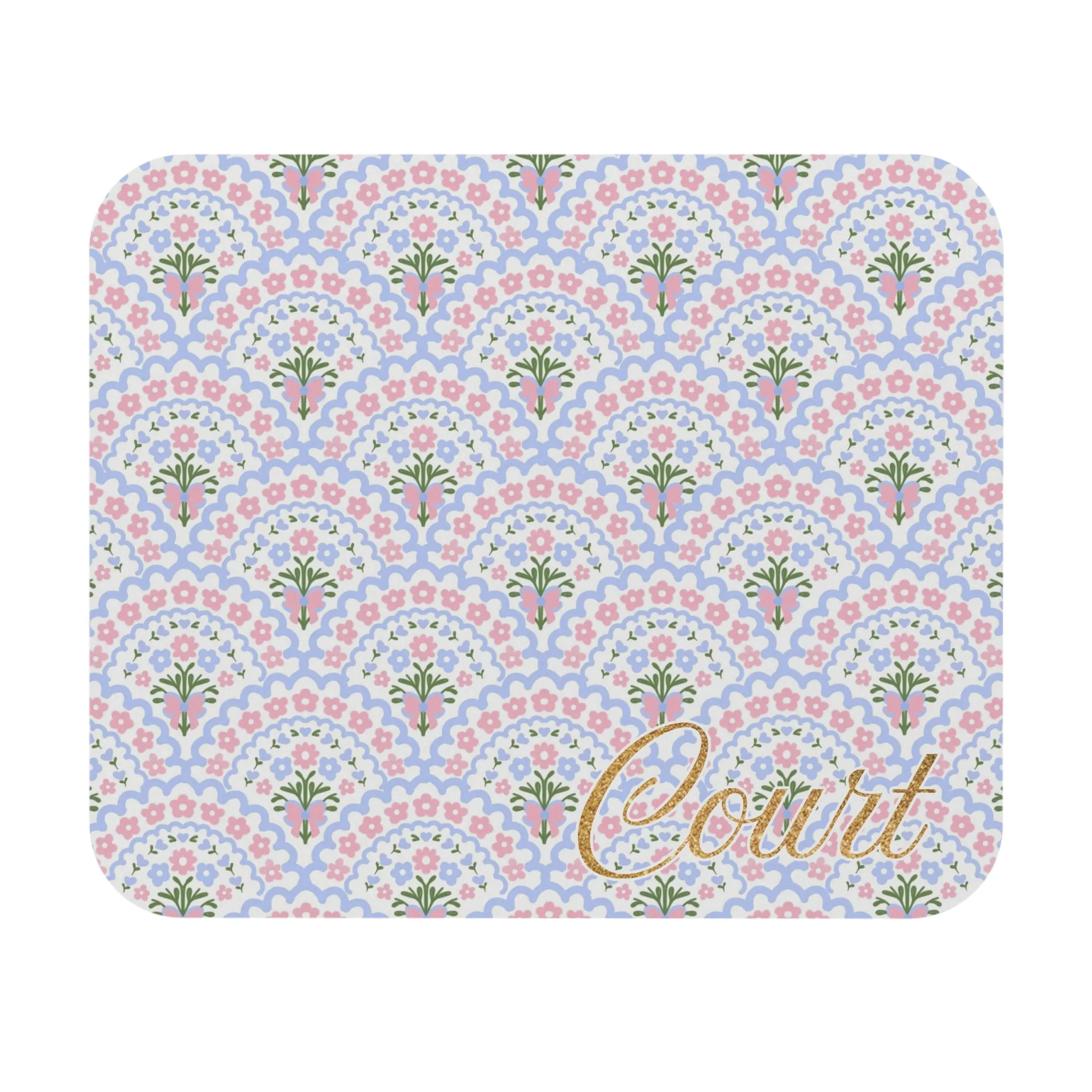 PERSONALIZED Court Non-Slip Mouse Pad | Rubber Base, Durable Cloth Cover and Stain-Resistant