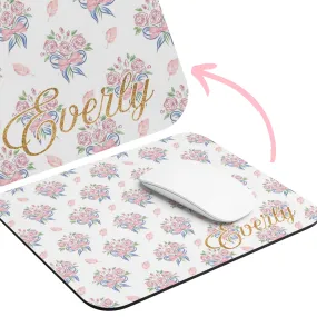 PERSONALIZED Everly Non-Slip Mouse Pad | Rubber Base, Durable Cloth Cover and Stain-Resistant