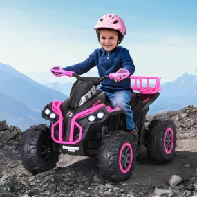 Pink 12V Kids Ride On ATV with Music & Storage - Rigo