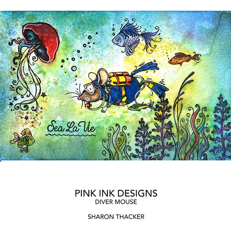 Pink Ink Designs Diver Mouse A7 Clear Stamp