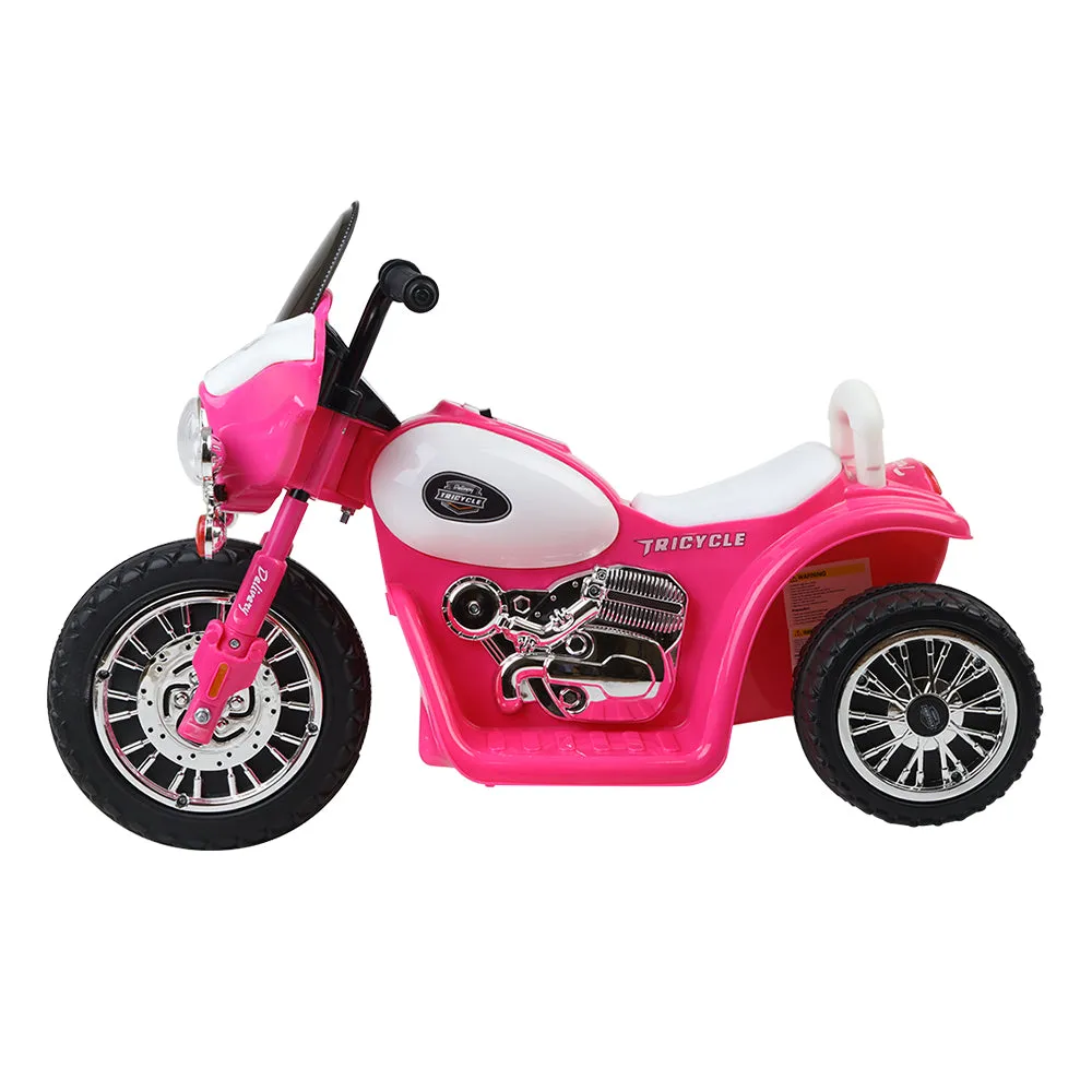 Pink Kids Electric Patrol Police Harley-Inspired 6V Ride On Car - Rigo