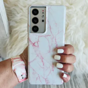 Pink Marble Case For Samsung Galaxy