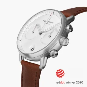 Pioneer | White Dial - Brown Leather - Refurbished